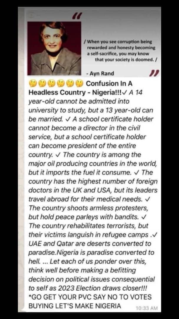 abamidele399_65's tweet image. From to bottom
Never to late......
Vote wisely....
#GetPVC