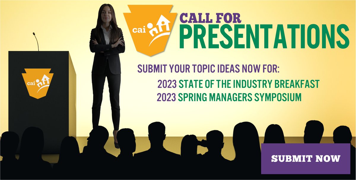 Calling all Speakers 🎤 our Call for Presentations is open.

Take advantage of this opportunity and stand out from your competitors🔥! Click here to submit a topic: caikeystone.org/member-service…

#opportunity #creative #presentationskills #educate #speaking #caikeystone #marketing