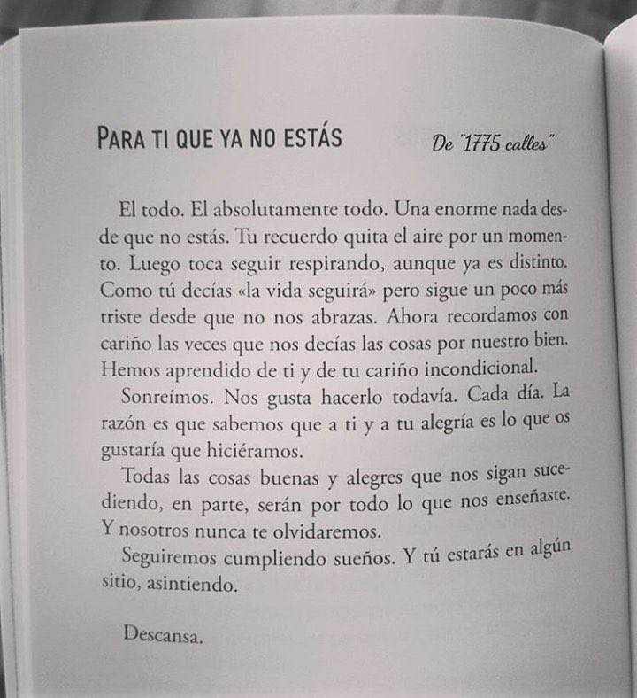 Para ti que ya no estás.