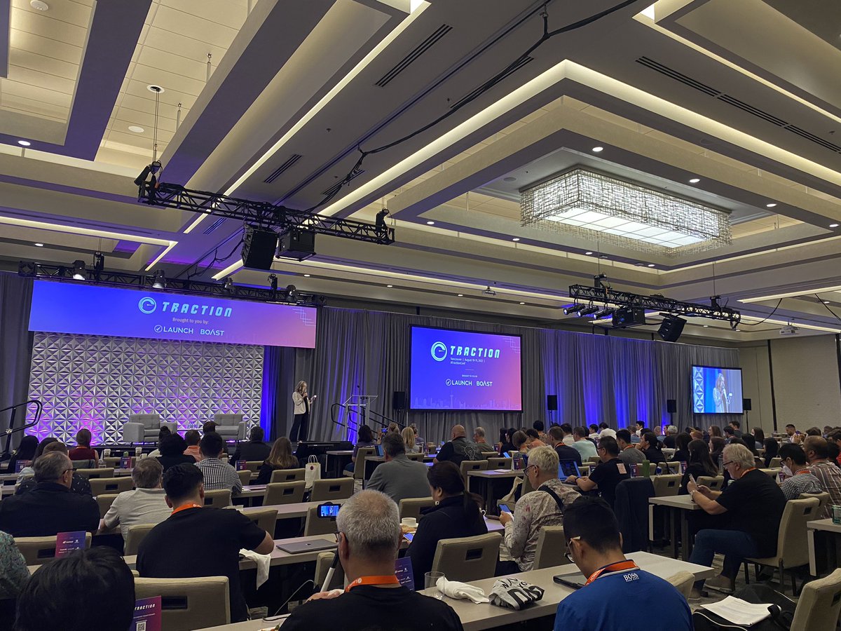 Our very own <a href="/caitlinabartley/">blessed dave johnson</a> taking over as MC <a href="/TractionConf_io/">Traction Conf</a> #TractionConf