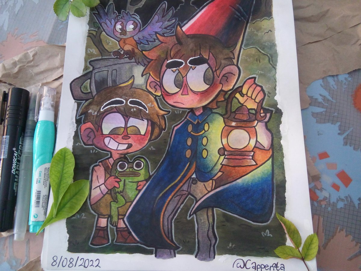 Capperita1's tweet photo. 🌱🌲
#capperita #masalladeljardin #overthewardenwall #watercolor #acuarelas #pencilcolor #traditionalart #fanart #cartoon #cartoonnetwork #forest #styleoriginal https://t.co/G44DBi2Pfs