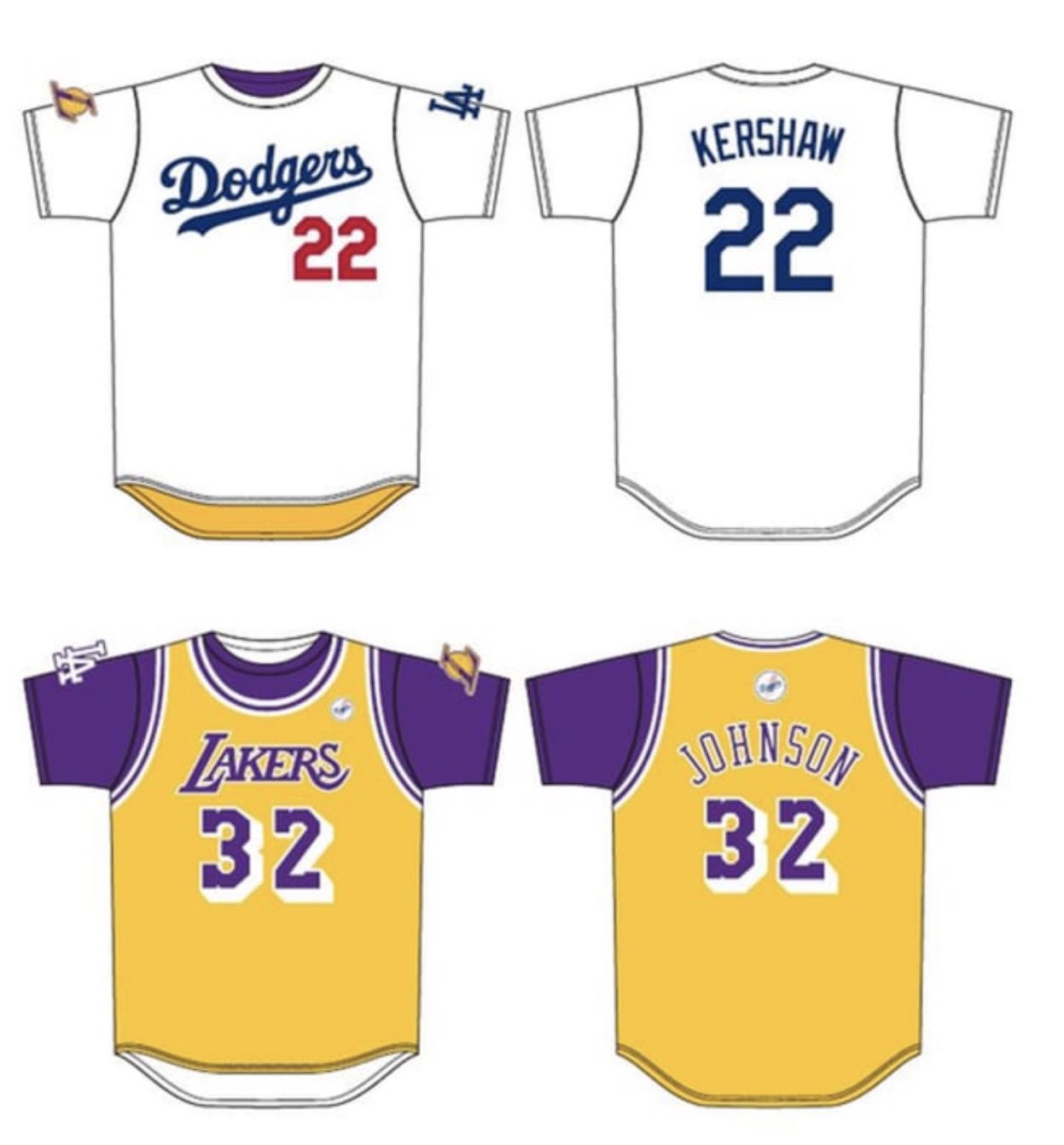 Lakers dodgers jersey sales
