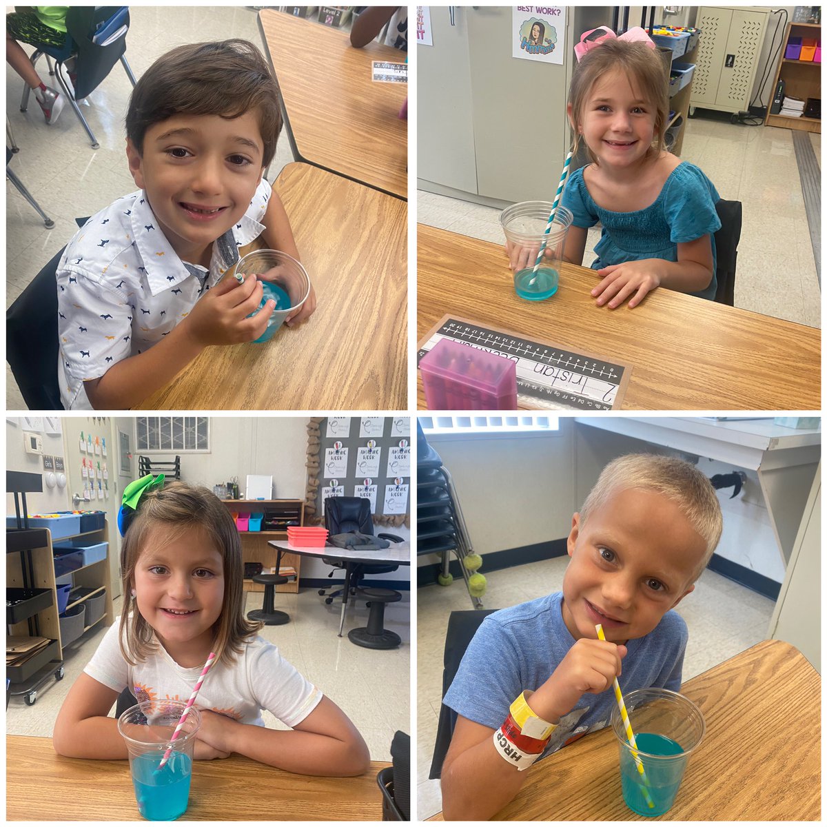MissKetis's tweet photo. Jitter juice works like a charm every time☺️ first day of school success!! @LaurelOakElem 💙🐬 https://t.co/kuhx9pRFoV