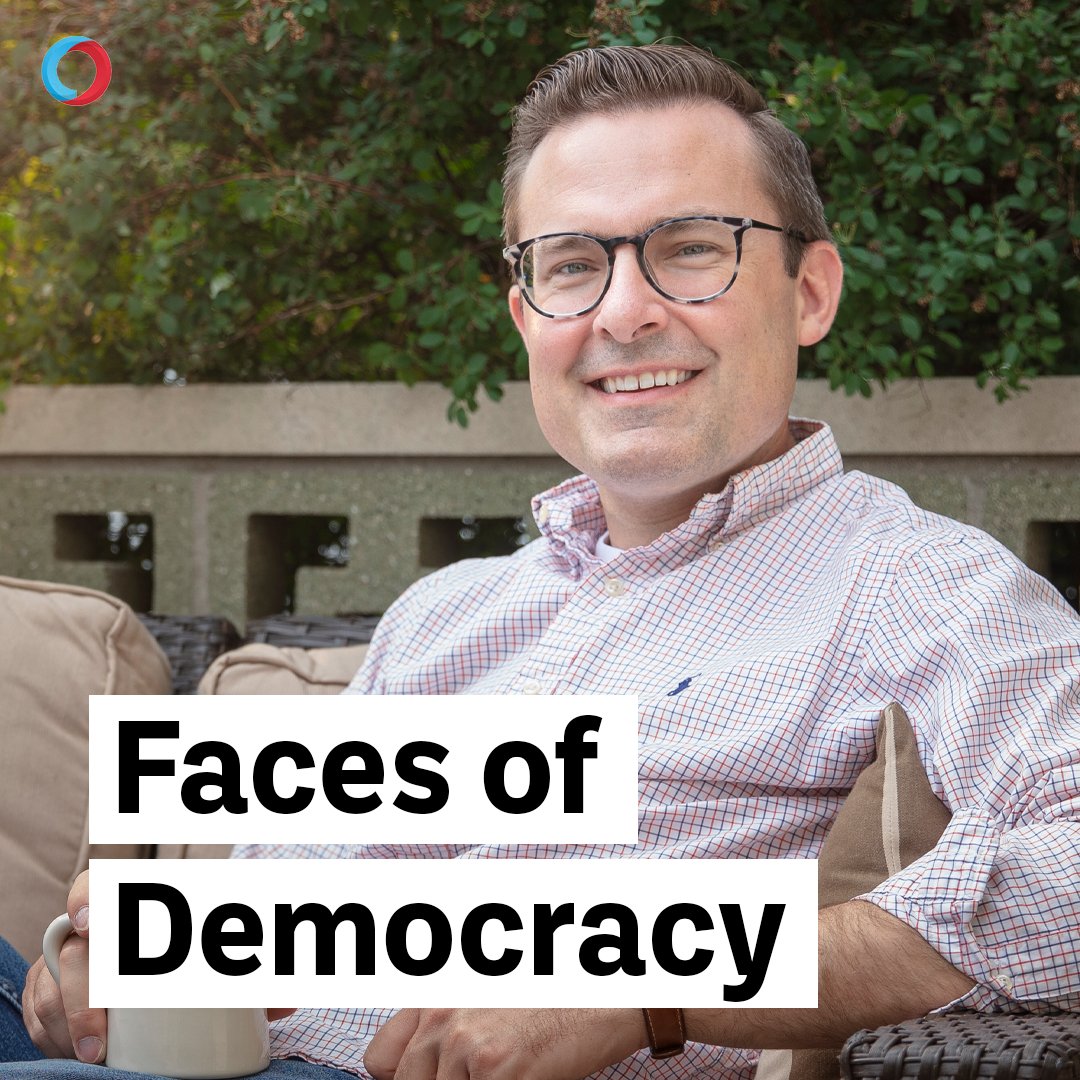 IssueOneReform's tweet image. This is Justin. He's a DIY landscaper. He's also a local election official who's working to safeguard our democracy. Now, it’s up to us to protect him and election workers across the country.
#FacesOfDemocracy @JustinRoebuck