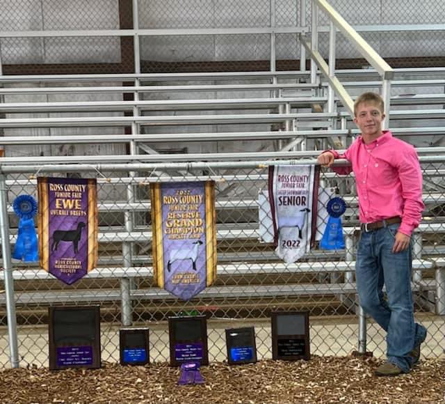 PVTrackField's tweet photo. Congratulations to Junior @BrysonDunham2 on earning Reserve  Grand Champion Market Lamb, Grand Champion Breeding Ewe and Master Lamb Showman at the 2022 Ross County Fair! #WellRoundedBearcat https://t.co/bVBAYEu8t2
