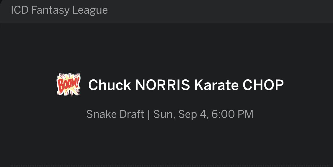 It’s getting to be that time of year again… 🍂🏈 <a href="/ICDCoatings/">ICD Coatings</a> Fantasy League draft is scheduled 🙌 #FantasyFootball #NFL