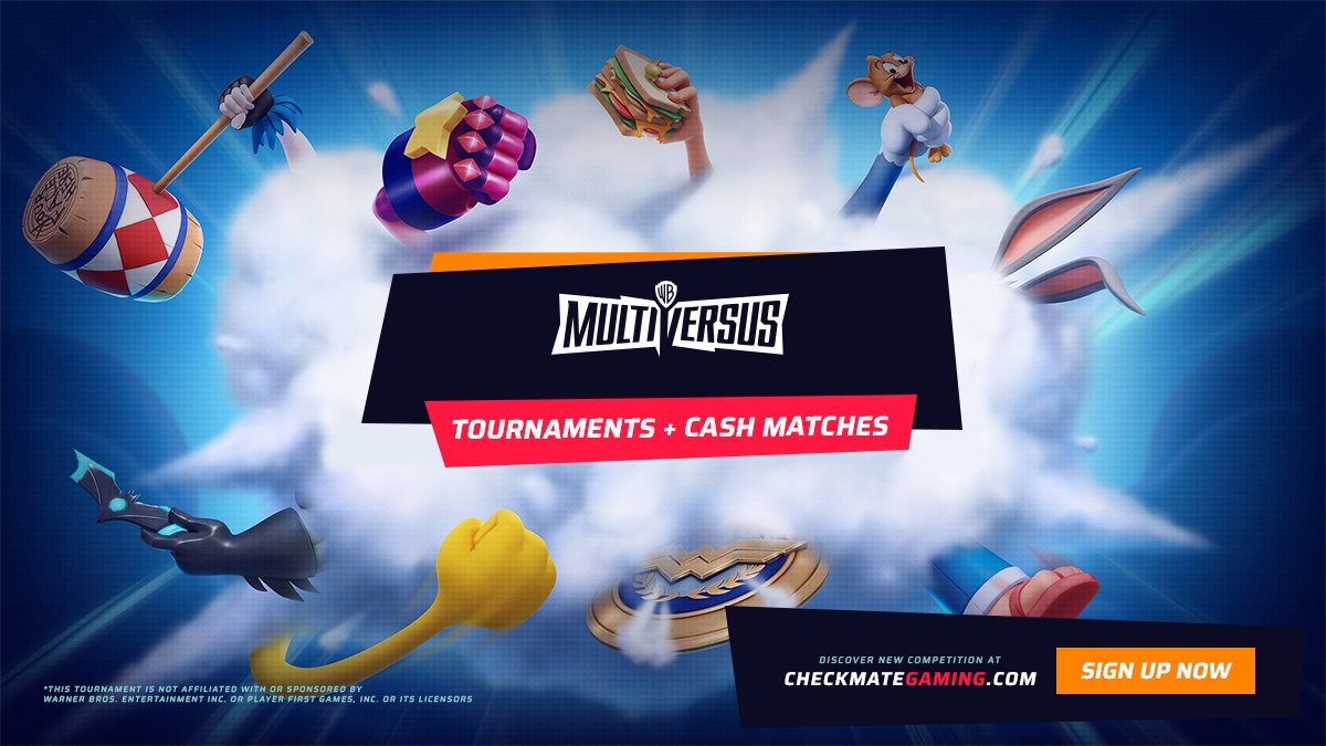 CMG_Esports's tweet image. 🚨 MultiVersus Tournaments and Cash Matches are now available 🚨 

checkmategaming.com/tournament/cro… 

#CMG #MultiVersus #Tournaments