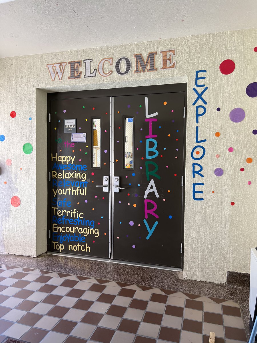 Getting ready to welcome the students back to the library…..