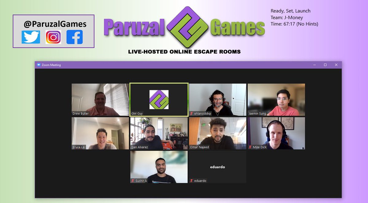 This team managed to make it through our escape room without needing any hints at all. Great job!
#EscapeRoom #EscapeGame #FamilyFun #TeamWorkFromHome #PlayAtHome #RemoteDateNight #DifferentEntertainment #ParuzalGames