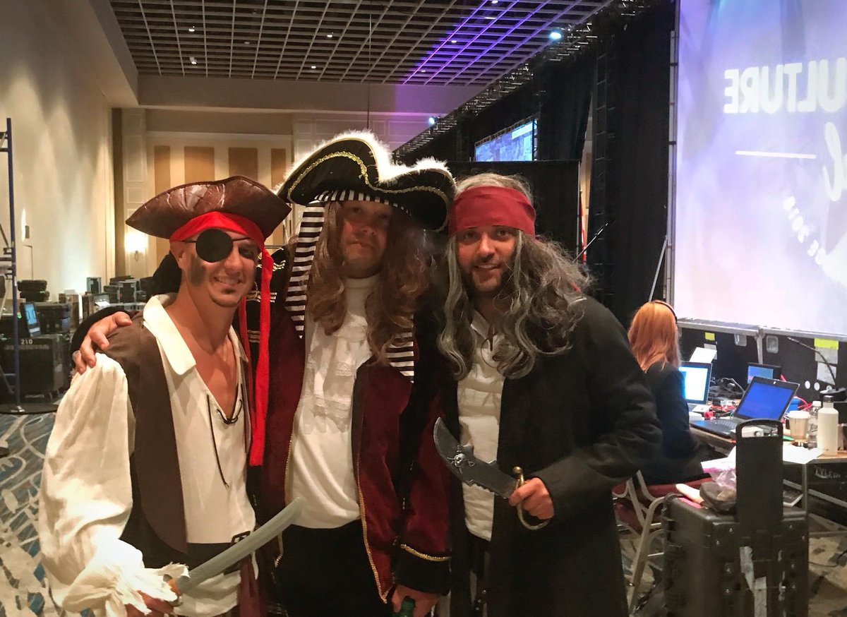 MrChrisMathew's tweet image. Sometimes a place of work puts you in full pirate regalia!
