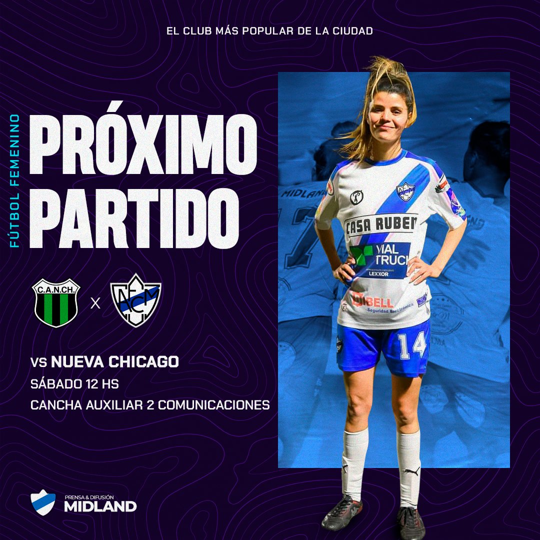 PrensaMidland's tweet photo. 🔜 ¡Próximo partido!

¡Juegan las #Funebreras!

🏆#PrimeraC
Fase Ascenso. 
#Fecha8
🆚 @NuevaChicago
🗓️ Sábado 13 de agosto 
🕒 12hs
🏟️ Cancha auxiliar 2 de Comunicaciones 

#VamosMidland ⚪💙⚪
#ElClubMásPopularDeLaCiudad
#VamosFunebreras💪⚪💙⚪ https://t.co/GT2rNhx3oX