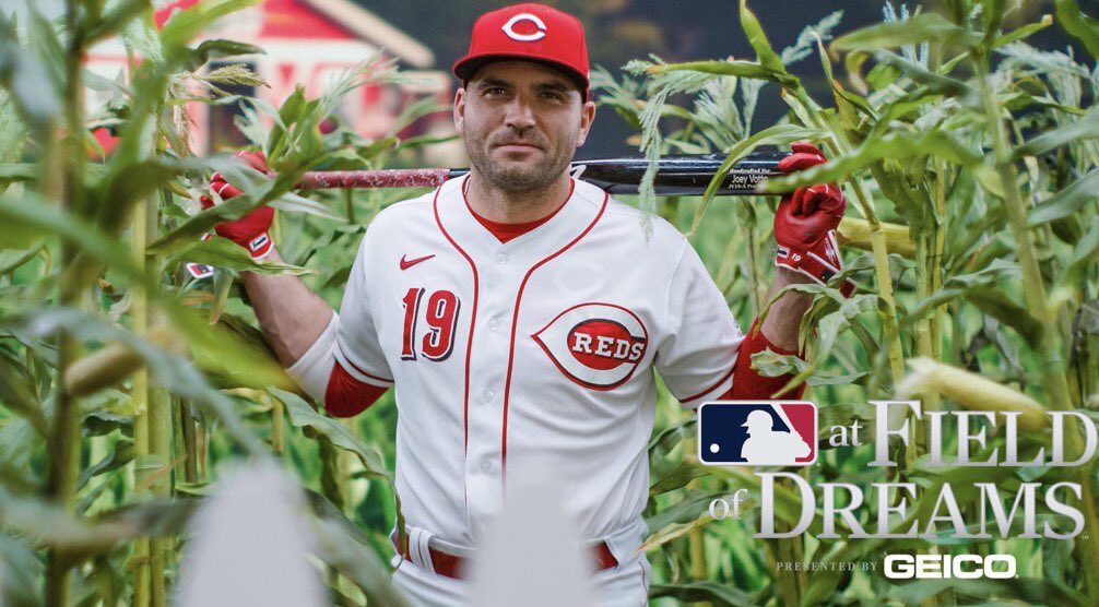doctor_linux's tweet photo. Good luck @Reds at the Field of Dreams! @JoeyVotto https://t.co/9VnE8emRGa