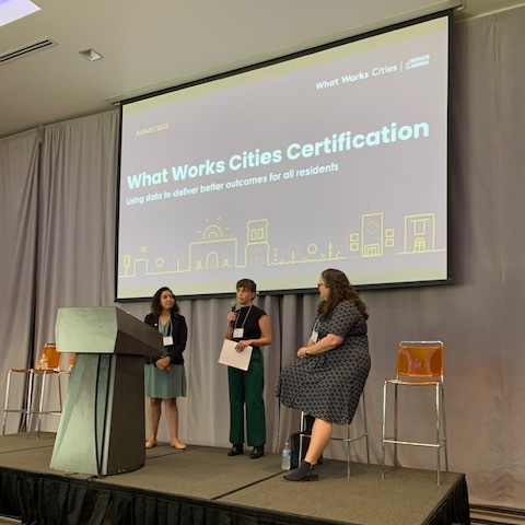 phsu54's tweet photo. Our Certification expert Emily Ferris has worked with cities across the country to improve their use of data and evidence through our Certification program. We're thrilled that she was able to share her insights at @_ResourceX's #RXSummit22! https://t.co/16MwmeYFoH