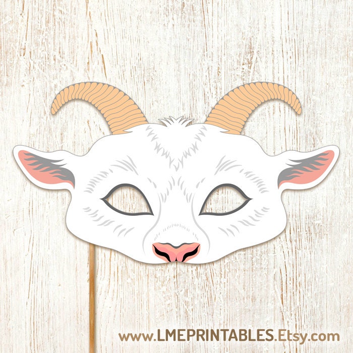 Goat Mask Printable