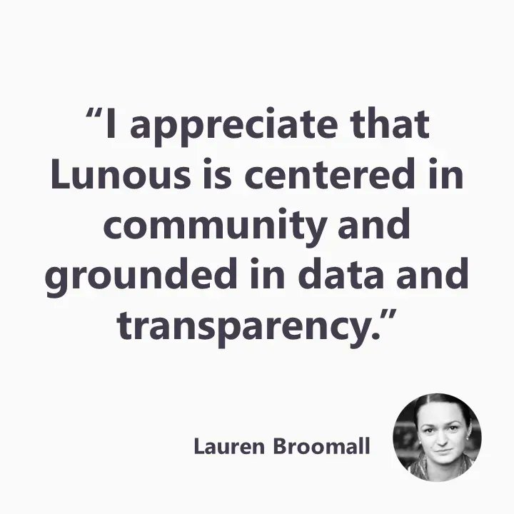 "The commitment Lunous has to embrace curiosity, learn continuously, and a willingness to change makes me feel optimistic about the impact this organization might create." - Lauren Broomall, Vice President of Board of Directors. Read more: buff.ly/3oJ6tRK