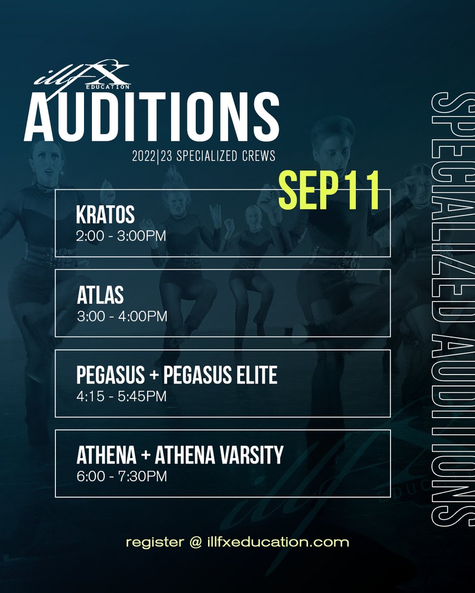 illFX_Edu's tweet photo. Registration for our Specialized Crew Auditions on September 11th is now open!

More Info --> 
https://t.co/KXKkgW7YH2 https://t.co/e1vfLC7NgX