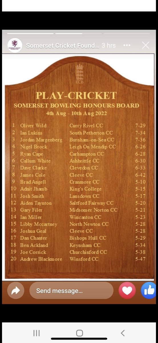 South Petherton C.C. tweet media