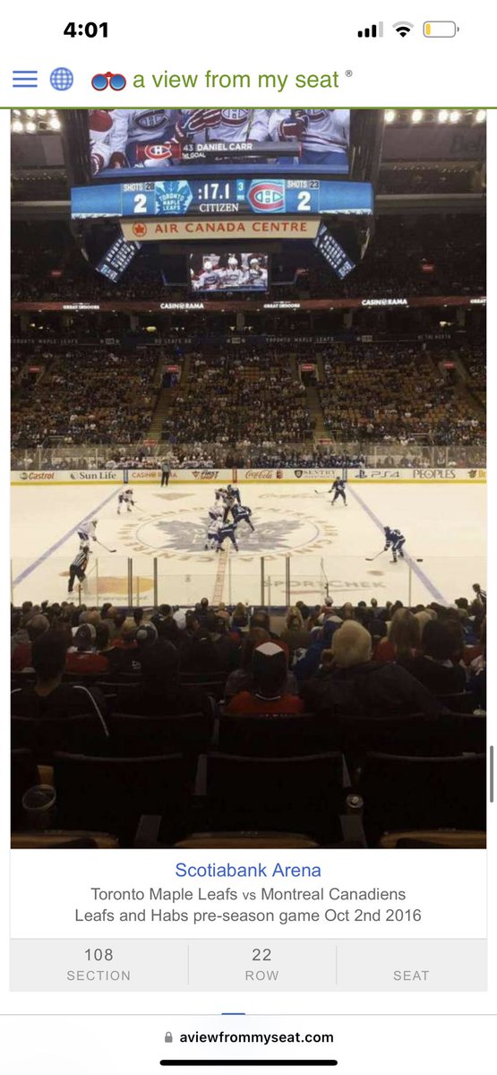 LAxDiaries's tweet photo. I keep forgetting this is my n2 view- I’m screaming. 

What’s everyones view?!?! Website: a view from my seat ❤️ #lottoronto #torontolot @ScotiabankArena https://t.co/OVGcAaDzjN