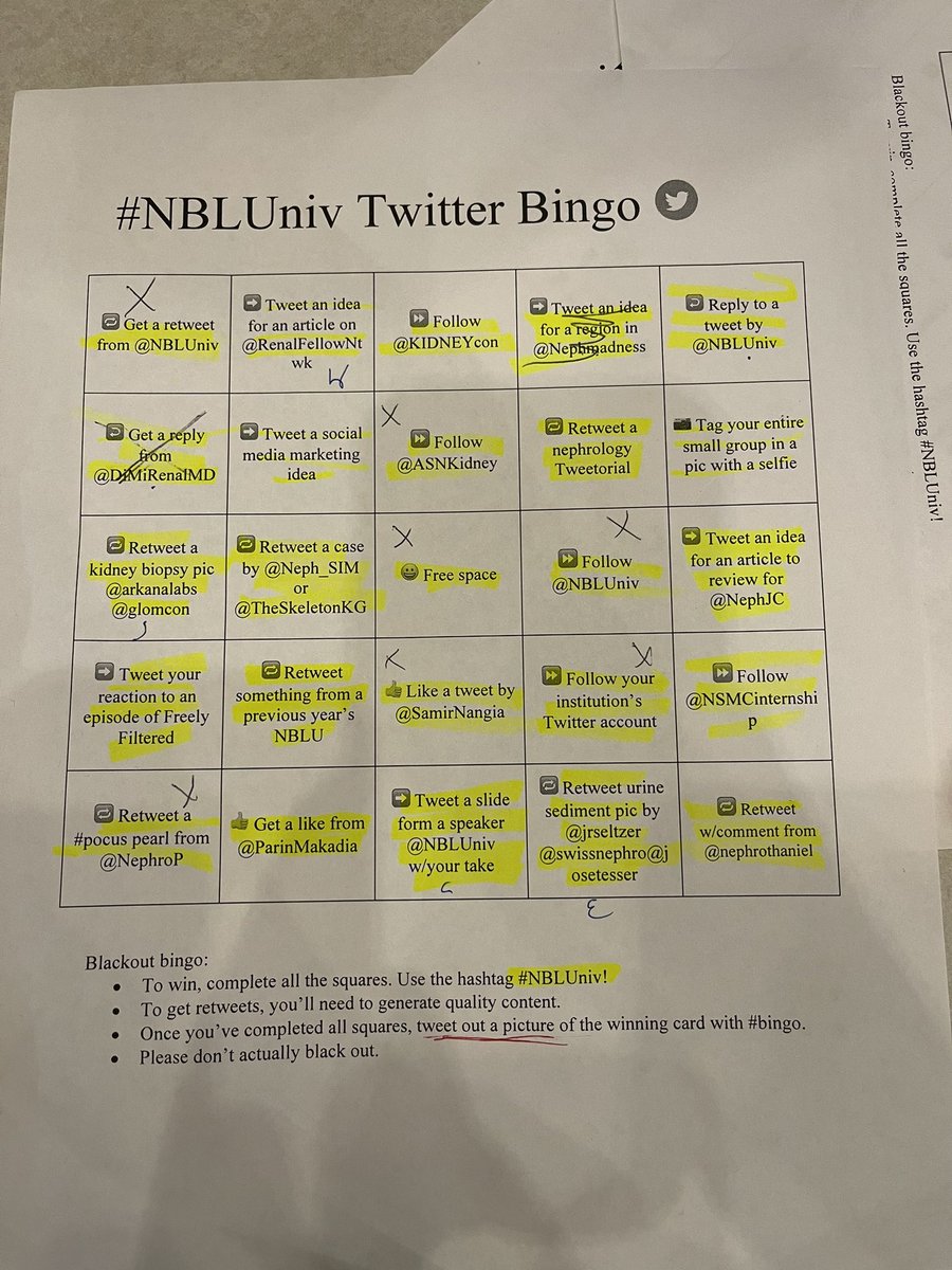 #NBLUniv <a href="/NBLUniv/">NBLU: Renal Leaders</a> #bingo