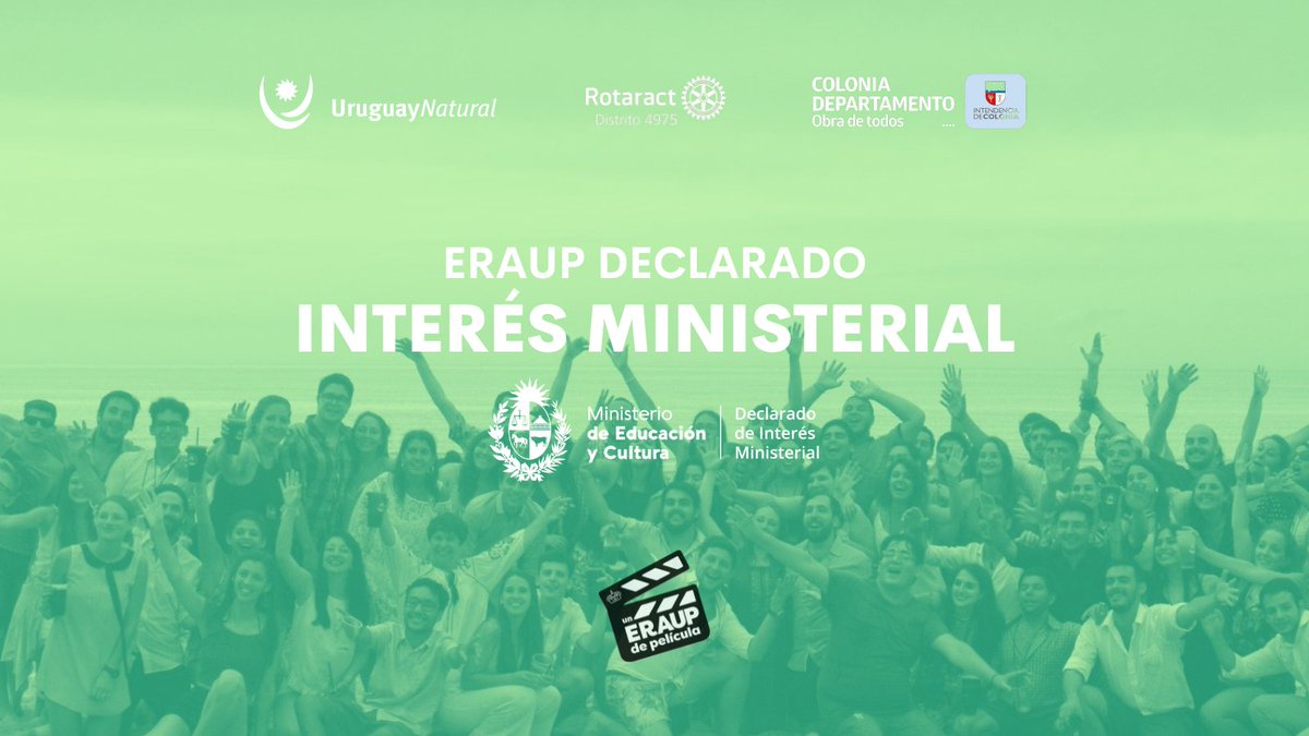 ERAUP 2023 (@eraup2023) on Twitter photo 👉 ¡Fuimos declarados Interés Ministerial por el <a href="/MEC_Uruguay/">Ministerio de Educación y Cultura</a>!
Seguimos sumando y mejorando para una experiencia inolvidable 😉
Hay historias que merecen ser bien contadas 🤭 👉 ¡Fuimos declarados Interés Ministerial por el <a href="/MEC_Uruguay/">Ministerio de Educación y Cultura</a>!
Seguimos sumando y mejorando para una experiencia inolvidable 😉
Hay historias que merecen ser bien contadas 🤭