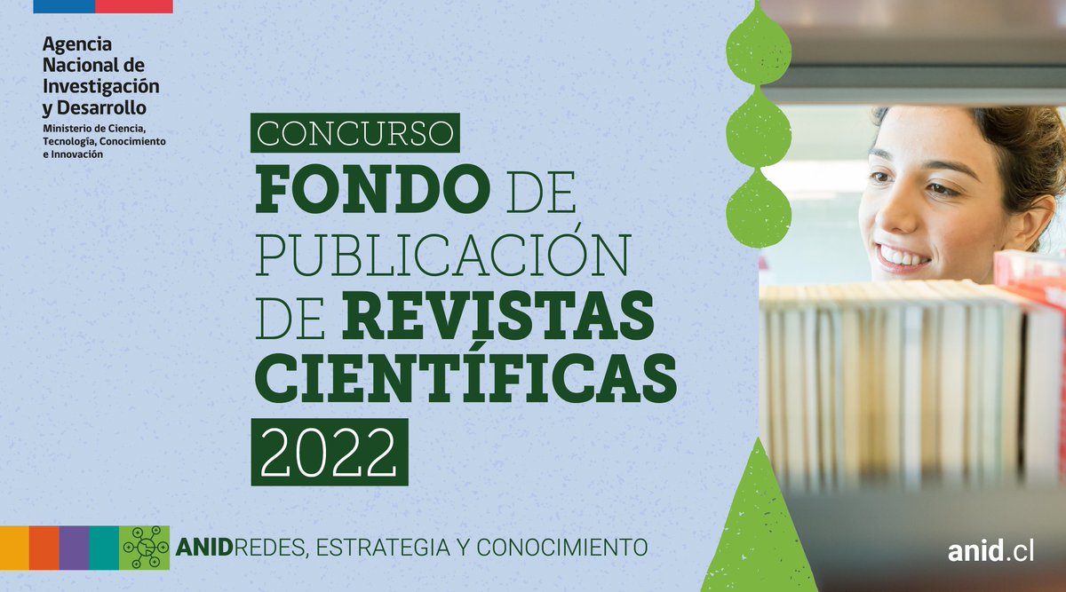 ANID_Chile's tweet photo. Convocamos a responsables de la edición de revistas científicas nacionales de acceso abierto (registradas en WOS, SCOPUS y/o SciELO Chile), a postular proyectos orientados a perfeccionar sus versiones electrónicas, elevando la calidad general de la publicación y su visibilidad. https://t.co/xZMqfp1JbL