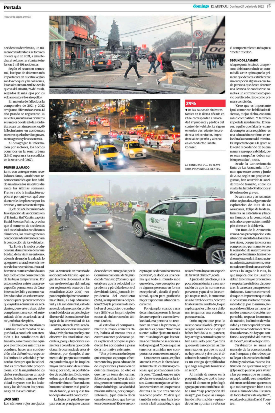 [PRENSA]🗞
📌La región acumula 3.283 accidentes de tránsito en el semestre
¿Por qué las conductas irresponsables?🤔
▪Dr. <a href="/man_ortiz/">Manuel S. Ortiz</a> lo explica en entrevista con El Austral de La Araucanía