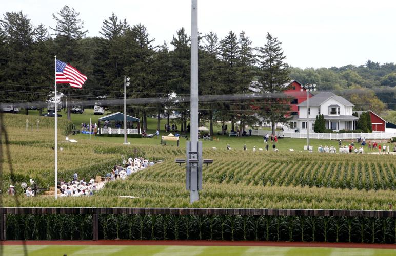TelegraphHerald's tweet photo. The TH is in Dyersville covering the MLB game at the Field of Dreams and other events around town. Check out our live updates and exclusive reports here on FB and across social media by following #MLBFOD. https://t.co/Wva2VLVZ7c