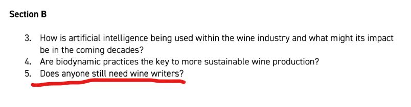 WiniaczPL's tweet photo. Pytanie tegorocznego Master of Wine https://t.co/7x6znSeVqI