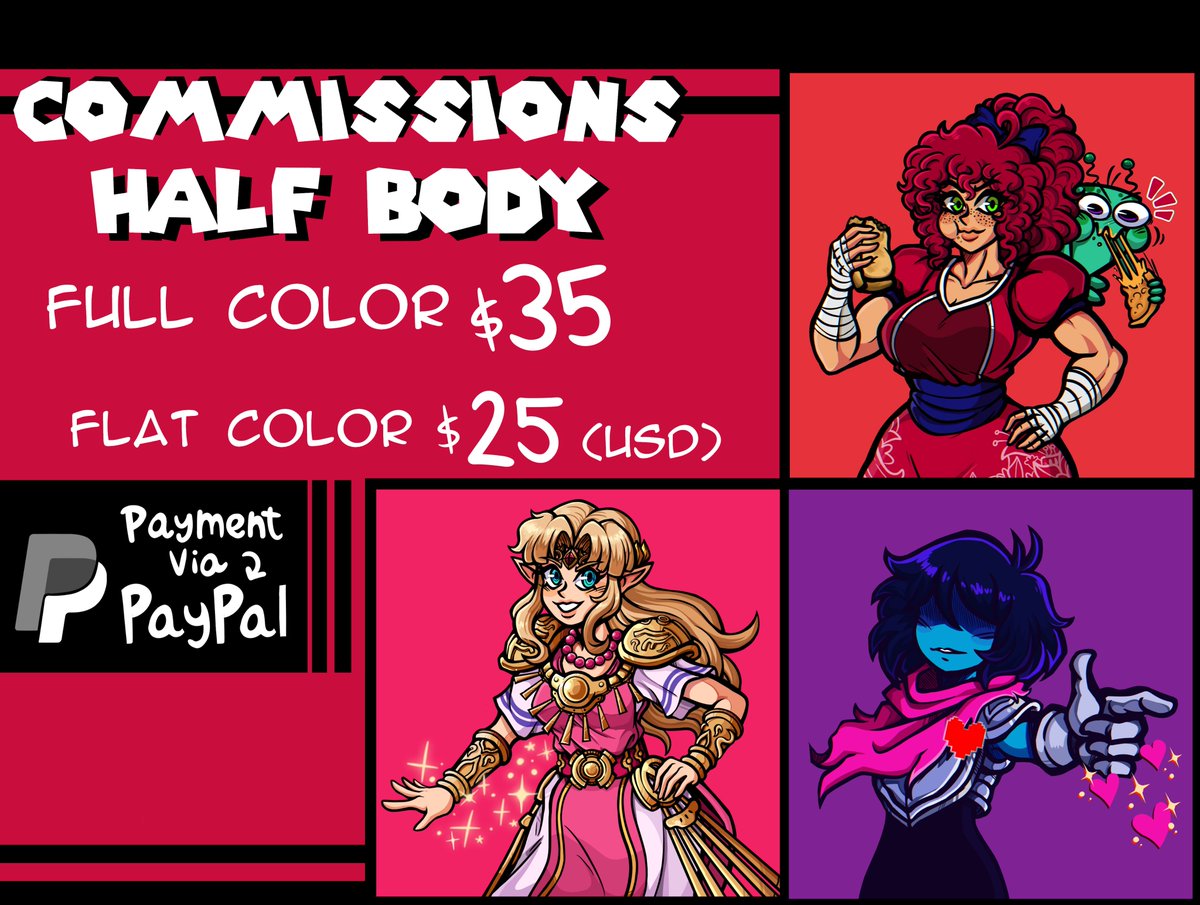 MatiComics64's tweet image. 🌟COMMISSIONS OPEN!!🌟
I'm doing Full Body and Half Body Commissions
If you're interested DM me! (payment via PayPal)