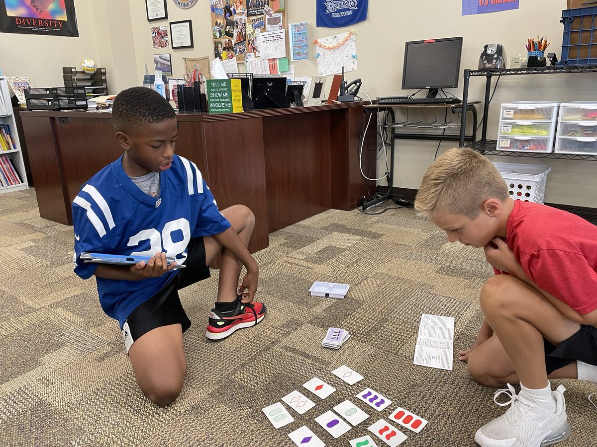 My mathematicians loved problem solving with Set cards today! Thanks <a href="/Alpha_Dawg7/">Simon Ekhaus</a> and <a href="/YannickNgakoue/">Yannick Ngakoue</a> for making this happen!