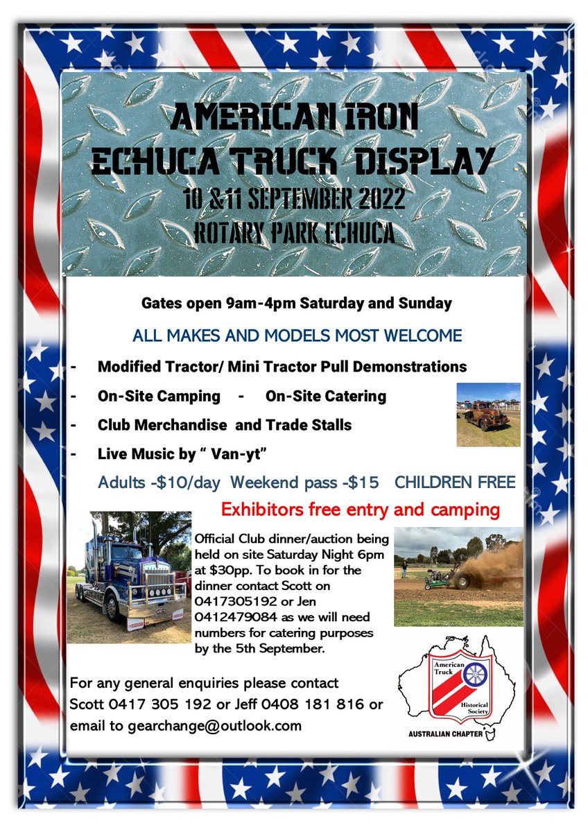 ”American Iron” Echuca Truck Display 10th and 11th September 2022. Be there or be square! #trucks #trucking #trucker #athsaustralia #aths