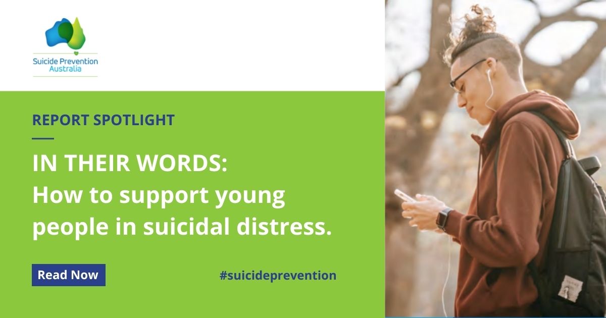 We've just released a new report about how to support young people in suicidal distress, based on consultations with 85 young people &amp; 13 youth suicide prevention + mental health orgs. Young people in distress need alternatives to emergency depts: ow.ly/LA6x50Kii3q