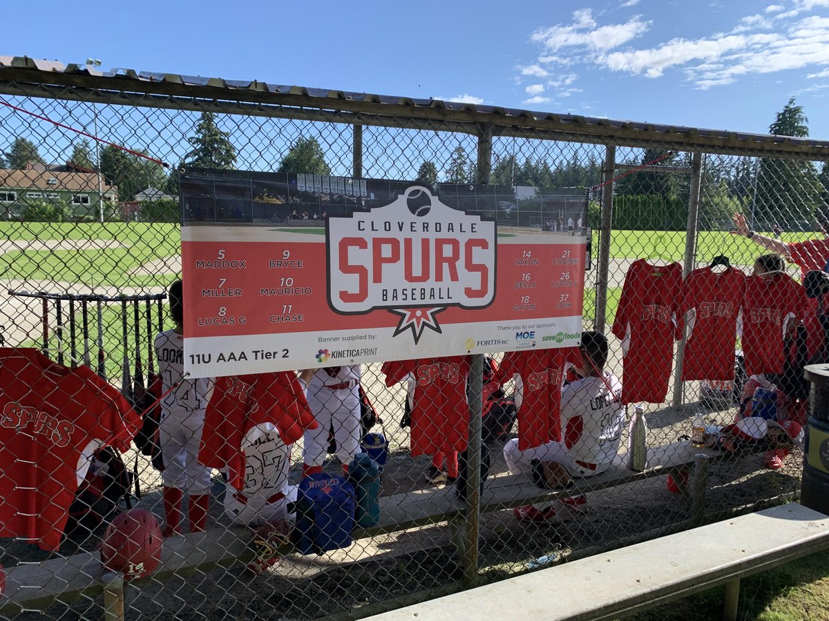 KineticaPrint's tweet photo. Kinetica Print - proud sponsors of the 11U AAA Cloverdale Spurs Baseball. Way to go Spurs - you rock! https://t.co/kLqQoXb0be