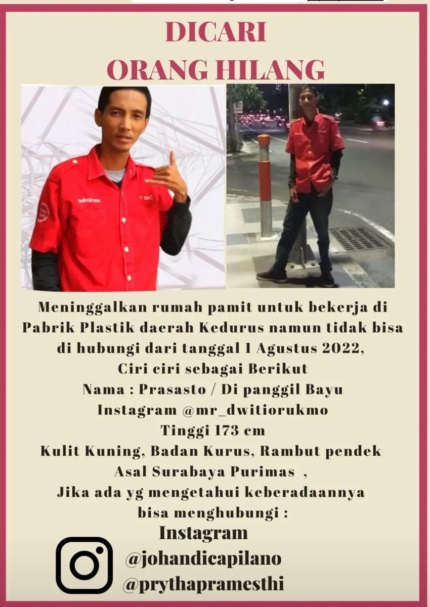 Minta tolong man teman 🙏 <a href="/CakBandeng82/">CakBandeng</a> @sweet_irien <a href="/MakanMasak/">Henry</a> <a href="/e100ss/">Radio Suara Surabaya</a> kronologi ada di story IG nya @/prythapramesthi