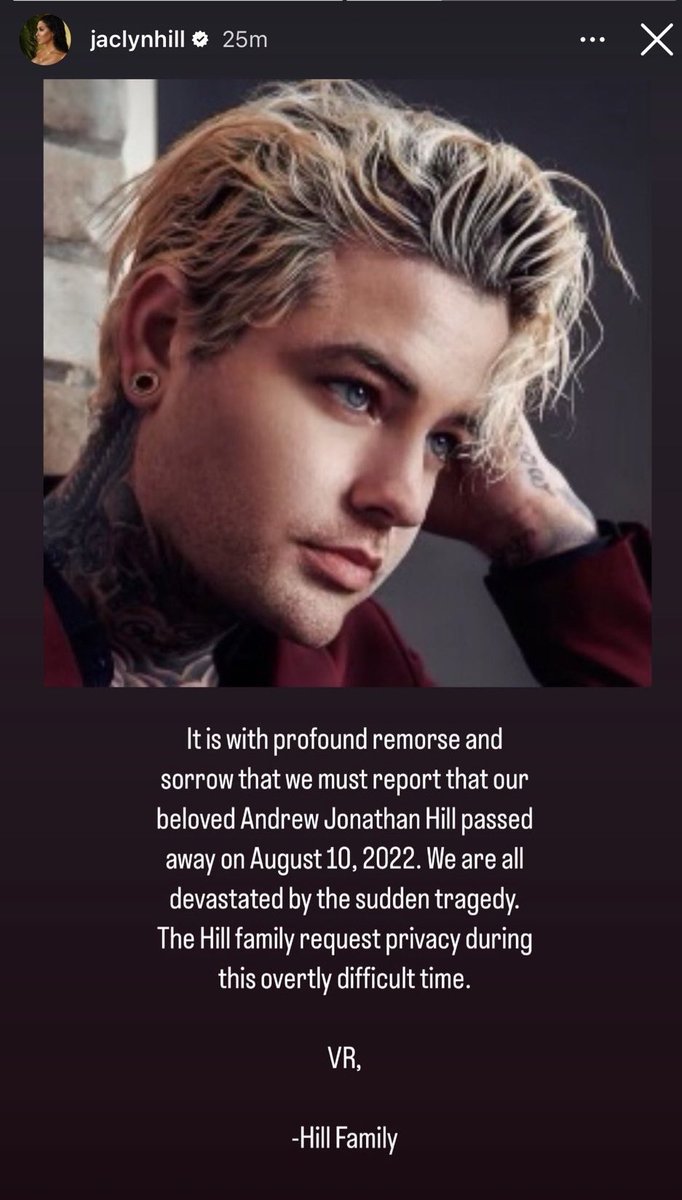 Athenexis's tweet photo. My deepest condolences go out to #Jaclynhill whose ex-husband #JonHill was found dead. Rumor has it that he took his own life but those rumors haven't been confirmed. Jon Hill was missing for a few days before being found dead. 😕 🥺😭😭 #BORNPINK #BBNaija # https://t.co/IiAQBoQkkP