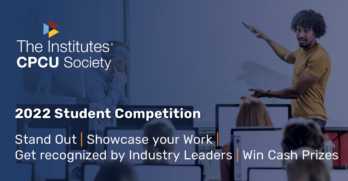 cpcusociety's tweet photo. Wouldn't it be great if every essay led to a $1,500 prize and recognition by future employers? 🎓 ✍ That might not always be the case, except that it is for our 2022 Student Competition! The deadline to enter your name is Aug. 17 (essays due Sept. 12). https://t.co/nC1ZhTYVOZ https://t.co/0eRInHE6Wl