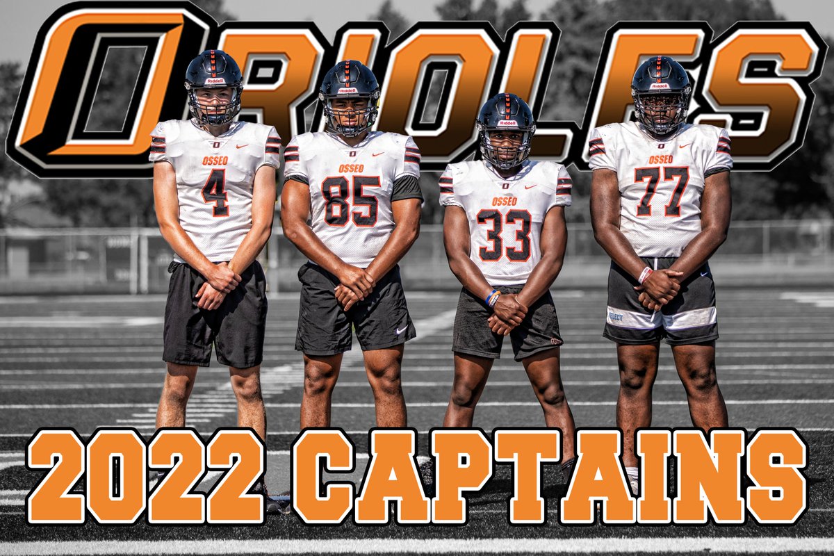 Osseo Football Captains for 2022, this is what happens when you make them look into the sun! @ryanstockhaus1 <a href="/OSHorioles/">Osseo Orioles</a>