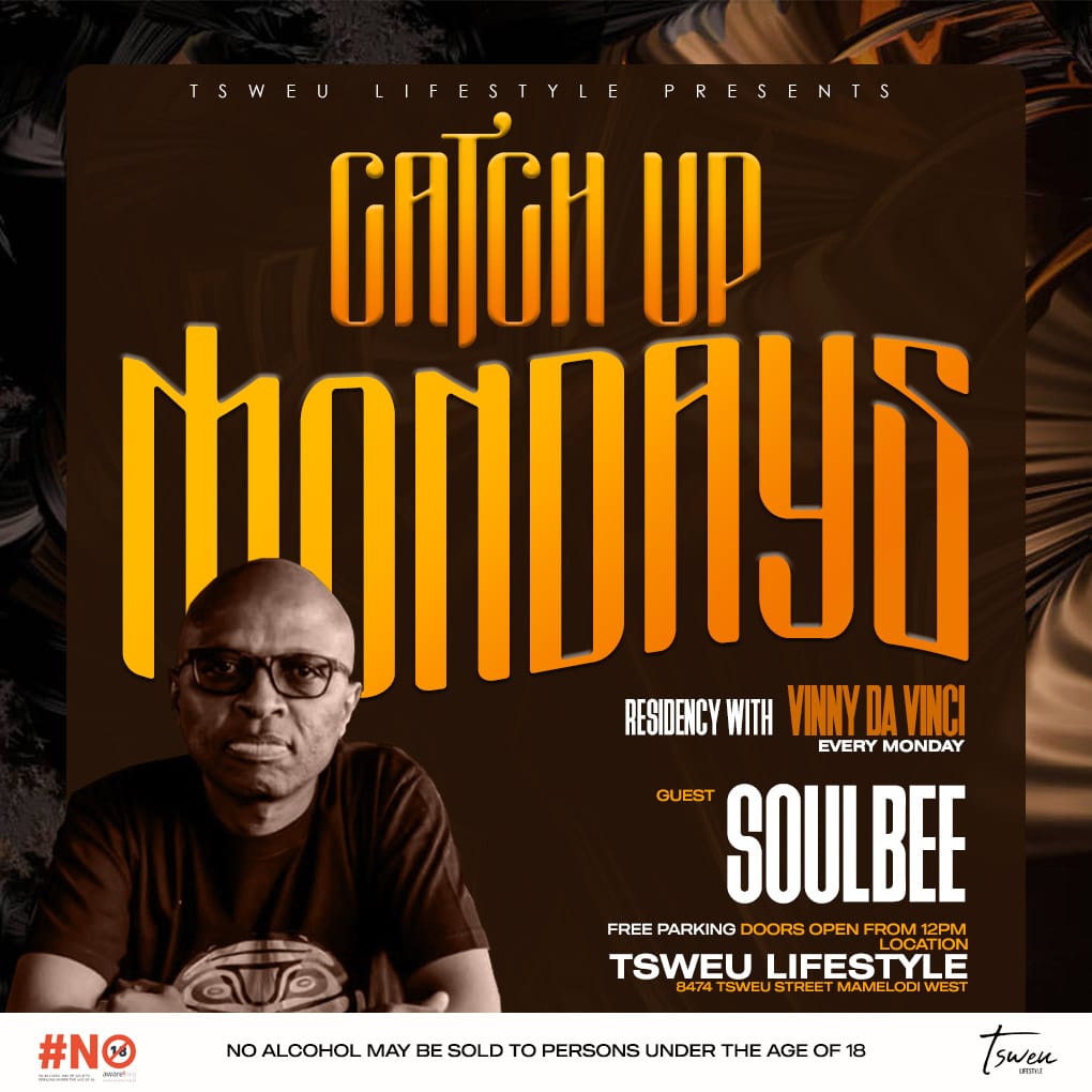 Boipelo SoulBee (@djsoulbeesa) on Twitter photo The weekend looks like this 👇
Saturday
📍 <a href="/truthnightpod/">Truth Nightclub</a>
<a href="/OttoB_/">OttoB Letsholo</a> birthday celebration
Sunday
📍 <a href="/MacNoseShotLeft/">MacNose Short Left</a>
Queens of the beat
Monday
📍 <a href="/TsweuLifestyle/">Tsweu Lifestyle Cafe</a>
Catch up Mondays The weekend looks like this 👇
Saturday
📍 <a href="/truthnightpod/">Truth Nightclub</a>
<a href="/OttoB_/">OttoB Letsholo</a> birthday celebration
Sunday
📍 <a href="/MacNoseShotLeft/">MacNose Short Left</a>
Queens of the beat
Monday
📍 <a href="/TsweuLifestyle/">Tsweu Lifestyle Cafe</a>
Catch up Mondays