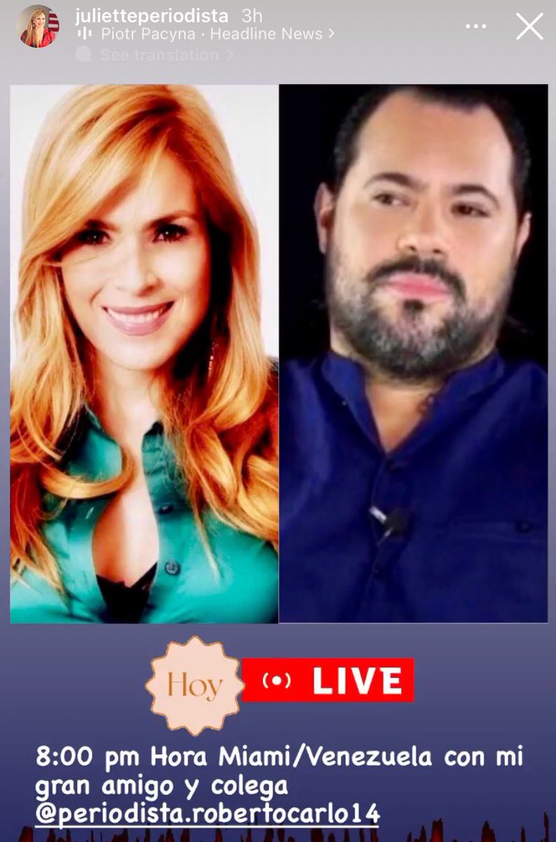 ♦️HOY A LAS 8PM. EN VIVO CON MI COLEGA JULIETTE POR INSTAGRAM♦️

Temas múltiples y pendientes de sus comentarios <a href="/Julieperiodista/">Juliette Periodista</a> 

En vivo exclusivamente por Instagram.

11 DE AGOSTO (8PM. VZLA / MIAMI)

🚩INSTAGRAM:

PERIODISTA.ROBERTOCARLO14

🔥🔥🔥🔥🔥🔥🔥🔥🔥🔥🔥🔥🔥