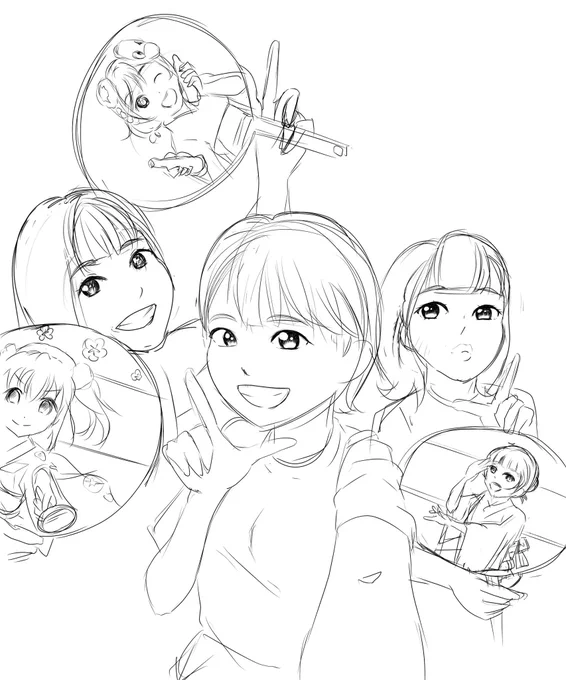 取り急ぎ
朱夏ちゃん
きゃんさま
ふりりんの落書き描いてみた
時間切れなので雰囲気だけ

#沼津地元愛まつり 
#Aqours
#ラブライブサンシャイン 
#lovelive_sunshine 
