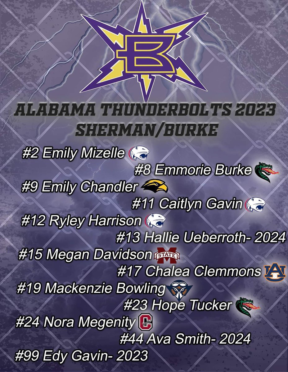 Alabama Thunderbolts 2023 - Sherman (@al_bolts2023) on Twitter photo 