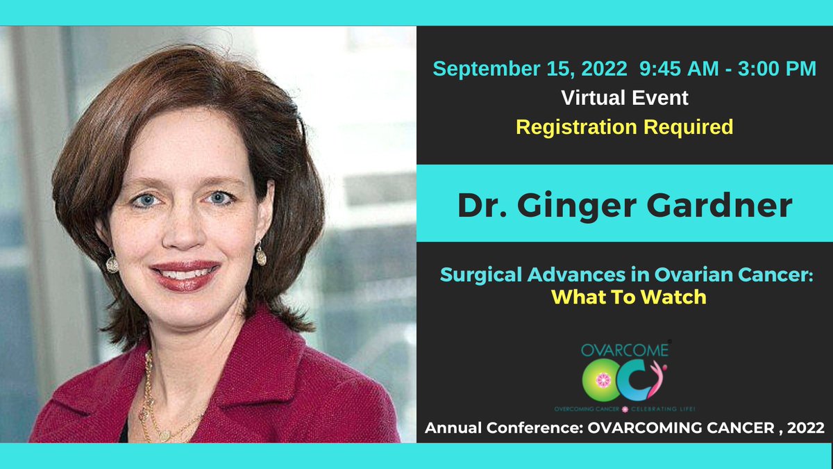 Ovarcome (@ovarcome) on Twitter photo RSVP: ovarcome.org/ovarcoming-can…
Our 10th Annual Conference OVARCOMING CANCER is 9/15-9/16! It's FREE for our OVARCOMERS 🌎! We are honored to have Dr. <a href="/ggardnermd/">Ginger J. Gardner</a> Talk About Surgical Advances in Ovarian Cancer: What To Watch! REGISTER & INVITE all! Together #WeOvarcome! 💙 RSVP: ovarcome.org/ovarcoming-can…
Our 10th Annual Conference OVARCOMING CANCER is 9/15-9/16! It's FREE for our OVARCOMERS 🌎! We are honored to have Dr. <a href="/ggardnermd/">Ginger J. Gardner</a> Talk About Surgical Advances in Ovarian Cancer: What To Watch! REGISTER & INVITE all! Together #WeOvarcome! 💙