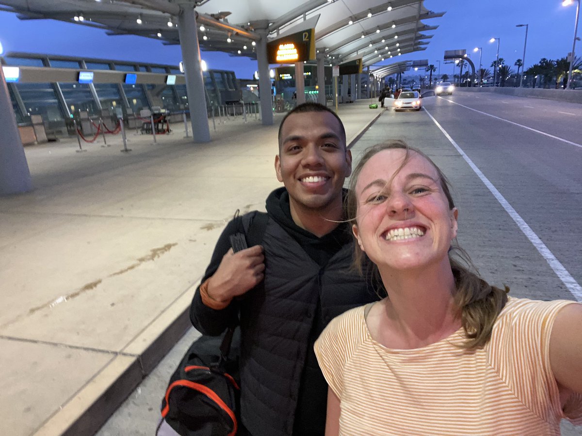 scwyman's tweet photo. And here’s an indulgent selfie @mmora991 and I took at the airport, in the true spirit of #friendship (/end) https://t.co/KpOE1zWOI0