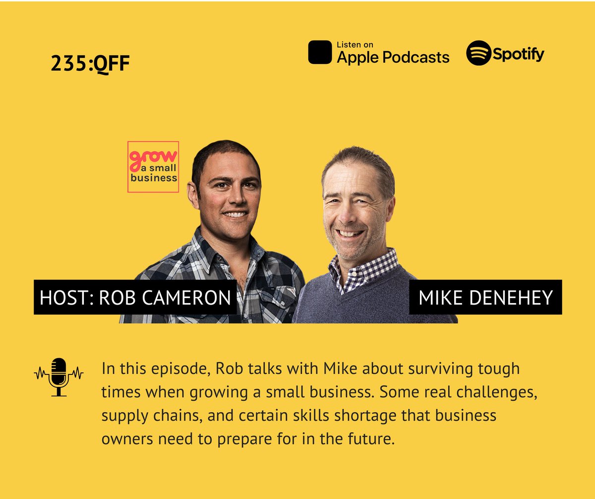 CollinsSBA's tweet image. Quick Fire Friday (QFF) with Rob &amp;amp; Mike for @growasmallbiz For more &amp;gt;&amp;gt;&amp;gt; bit.ly/3QxRd5W
“Riches are in the niches.” — says Mike.
This Cast Covers:
&amp;gt;&amp;gt; Learning how to survive tough times
&amp;gt;&amp;gt; 9 steps that can help every business
&amp;gt;&amp;gt; Measuring key numbers in business