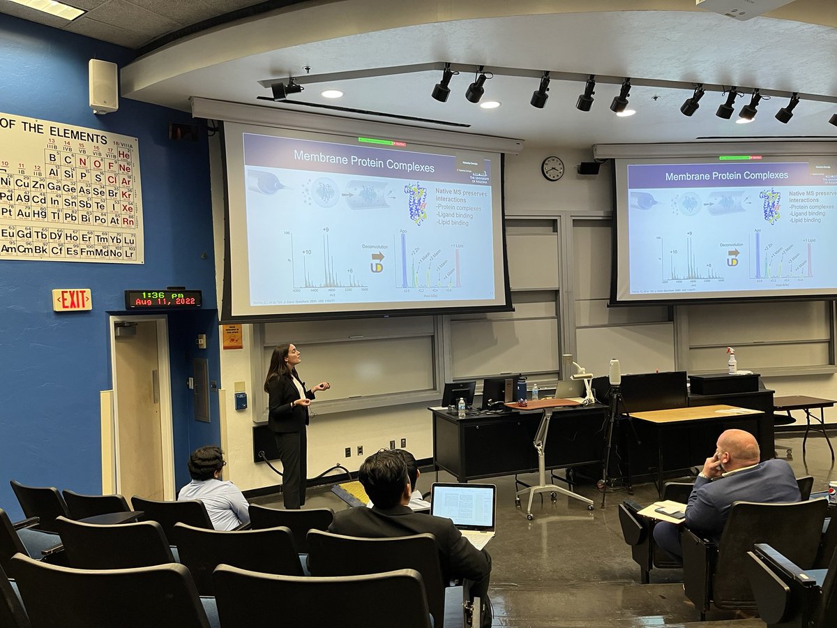 Amazing presentations at the <a href="/Biochem_Chem/">CBC @ UA</a> research symposium today including Dash and <a href="/julia_townsend8/">Julia Townsend</a> from the Marty Lab! 🥳👏