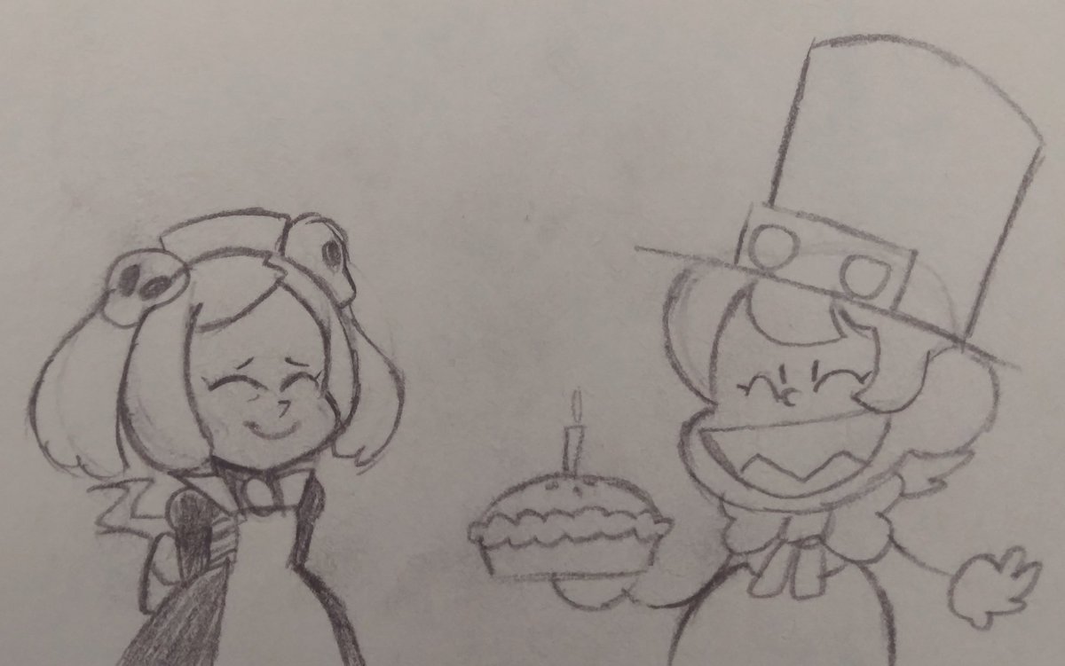 RT @poorlydrawnpea: Pdp day#46 (follower suggestion) - peacock and Marie celebratin with some nice pie
#Skullgirls https://t.co/k909aD0Xrf