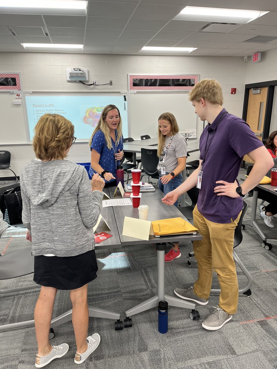 ReidGault's tweet photo. @TEAMLJHS staff playing prior to our first day with students. It has been an Amazing start to another school year. https://t.co/SSNpZlPRsH