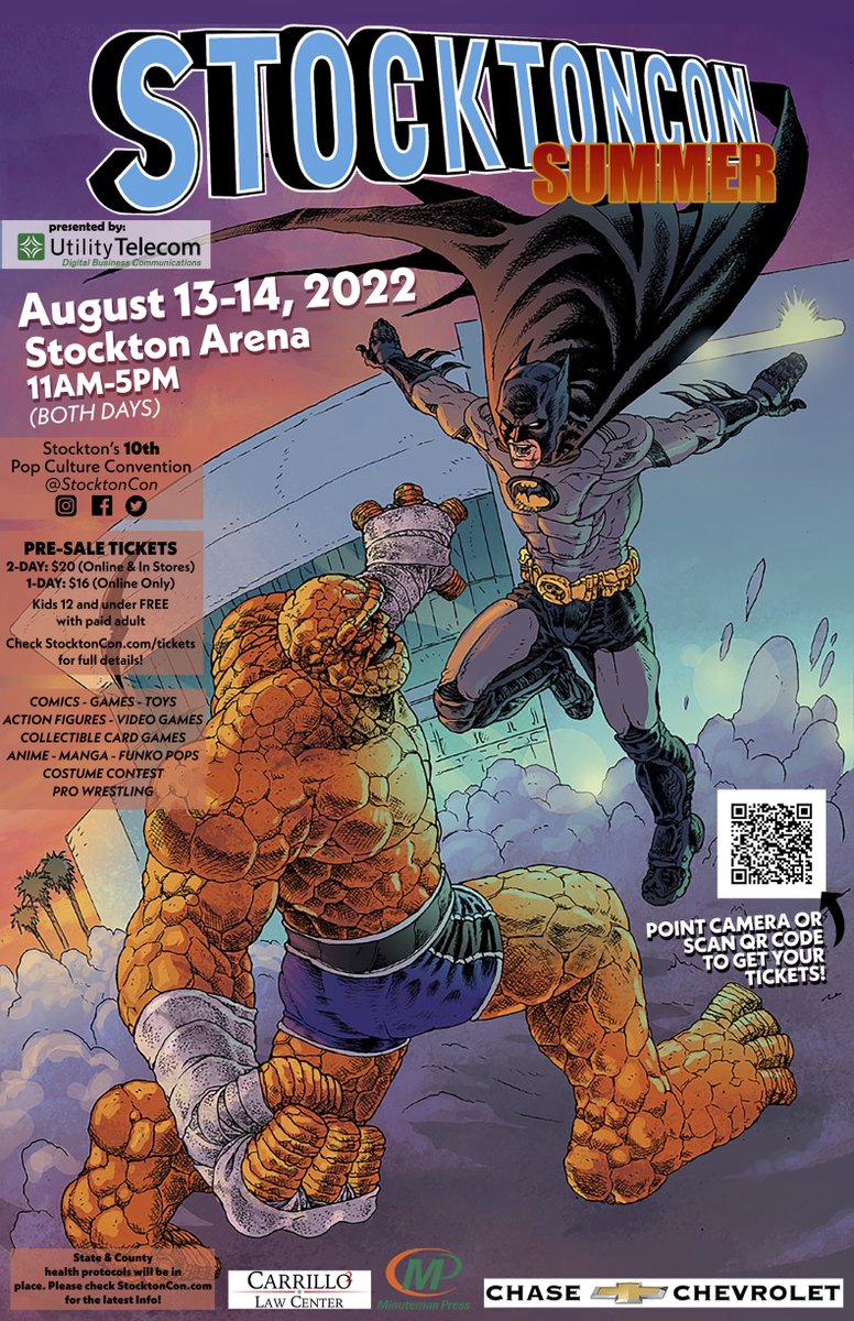 StocktonLive209's tweet photo. StocktonCon SUMMER 10TH ANNIVERSARY brought to you by Utility Telecom -- Begins tomorrow! More activities and artists than we could list. Cos-play encouraged!
Check out our linktree here: https://t.co/QjXM4JHoiF
#stocktonconsummer #stocktoncon #stocktonarena #Aug13th #Aug14th https://t.co/8QJeiJL8dB