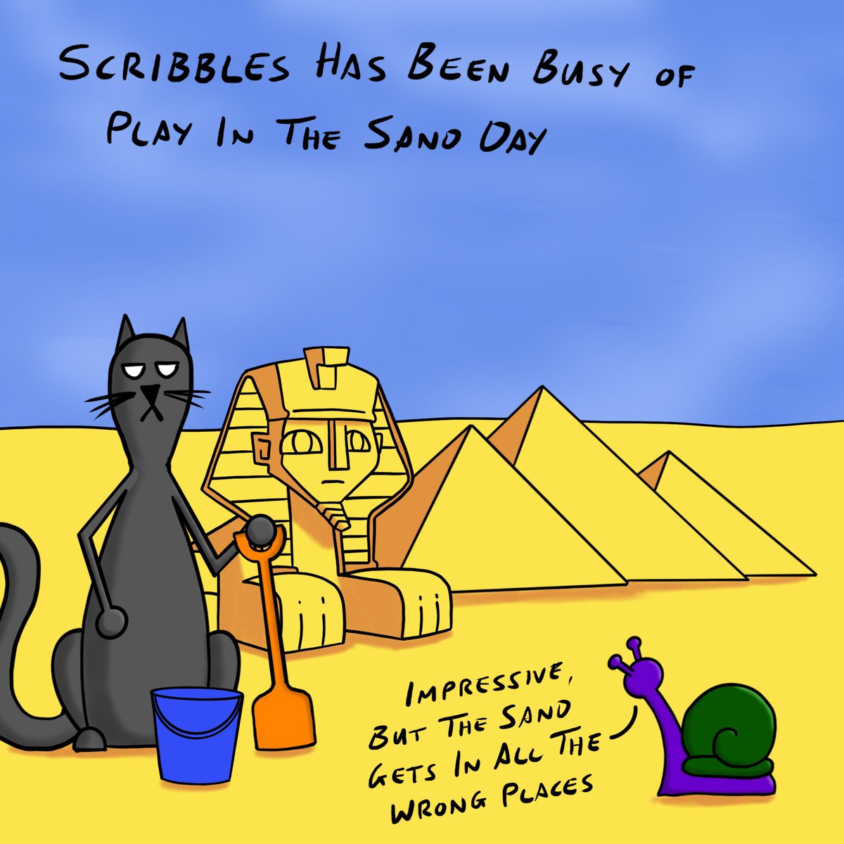 ThisIsScribbles's tweet photo. Scribbles has been busy on Play In The Sand day #PlayInTheSandDay #PlayInTheSand #Sand #Beach #Pyramids #Sphynx #11thAugust2022 #CatsOnTwitter #CatsOfTwitter #thisisscribbles https://t.co/888hsd9oLP
