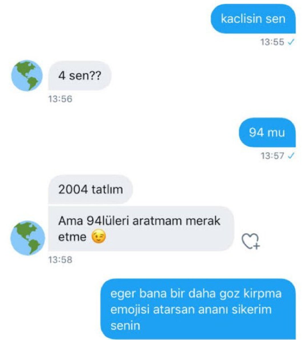 Benim flörtleşmeler şu şekil sonlanıyo